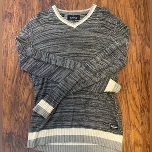 Grey V-Neck Pullover